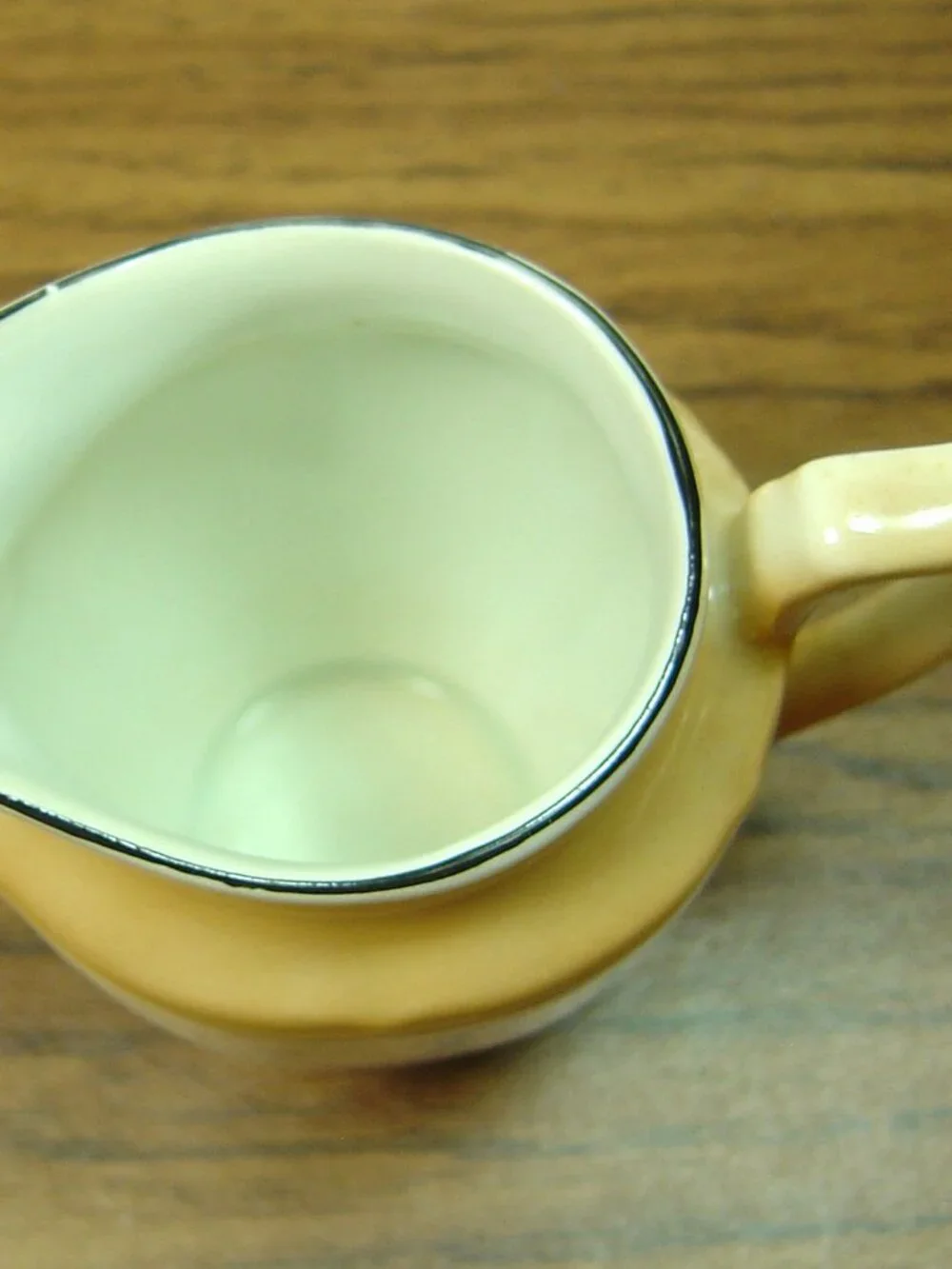 Vintage caramel colored Lusterware creamer/pitcher--3 1/2